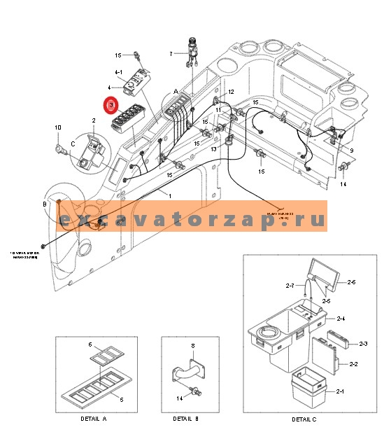 Панель приборов 21Q6-30601 экскаватора HYUNDAI