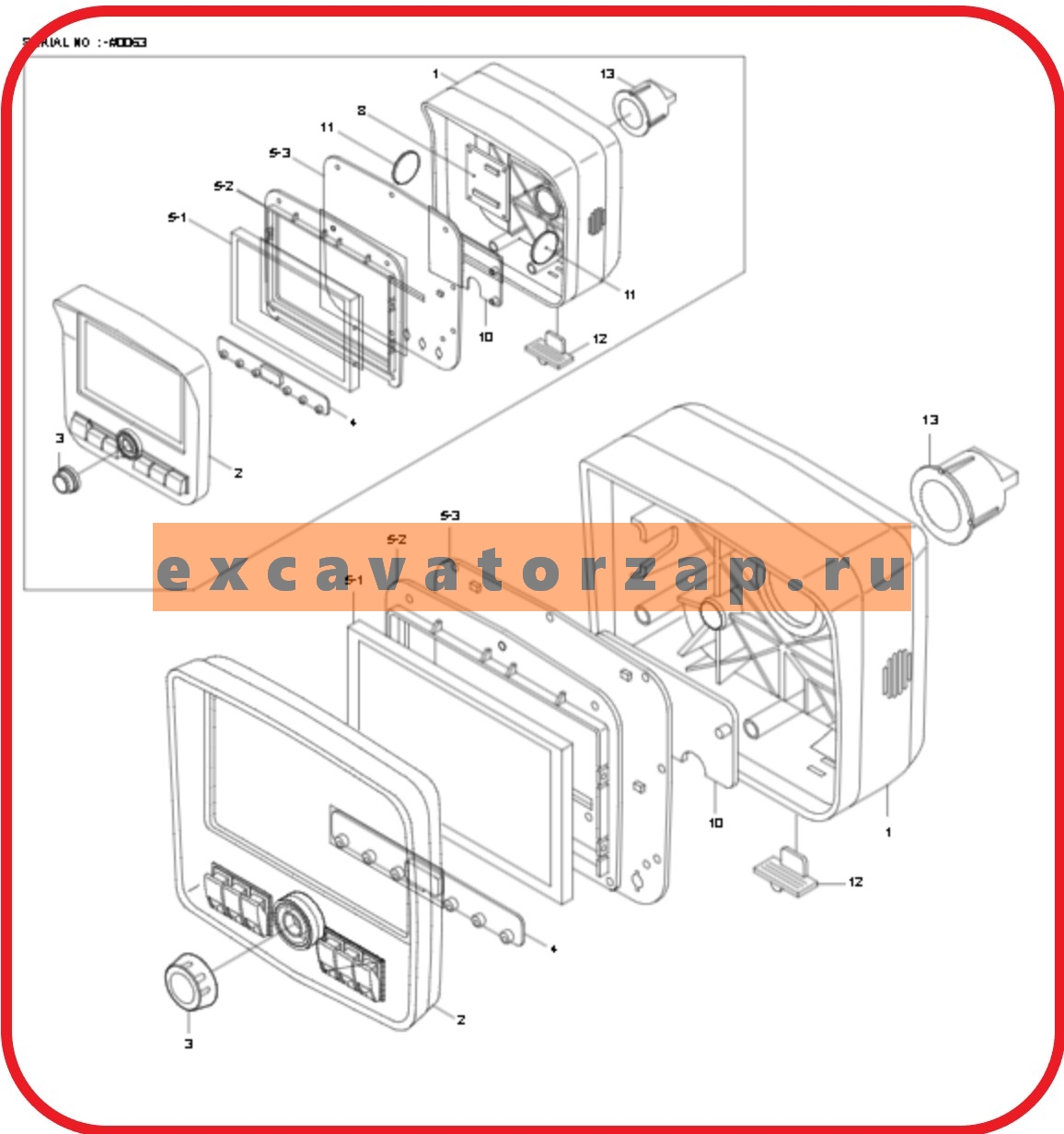 Монитор 21Q6-33401 (панель приборов, дисплей) экскаватора HYUNDAI R140LC-9, R140LC-9S, R140W-9, R170W-9, R180W-9S, R210W-9, R220LC-9S, R290LC-9, R300LC-9, R320LC-9, R350LC-9, R380LC-9