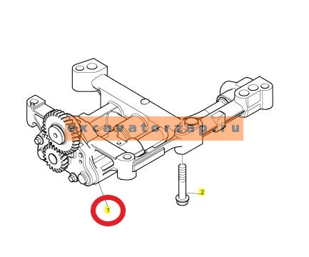 Насос масляный ZUAC-00225 двигателя экскаватора погрузчика HYUNDAI H940S